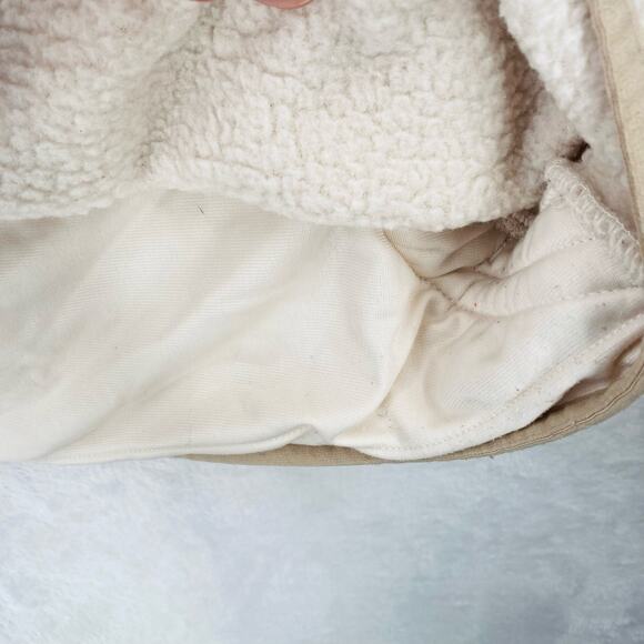 The North Face Fleece Hoodie Womens Medium Beige Sherpa Sweatshirt - Picture 10 of 11